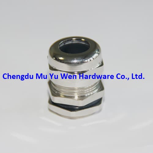 Nickel plated brass cable gland with different thread types
